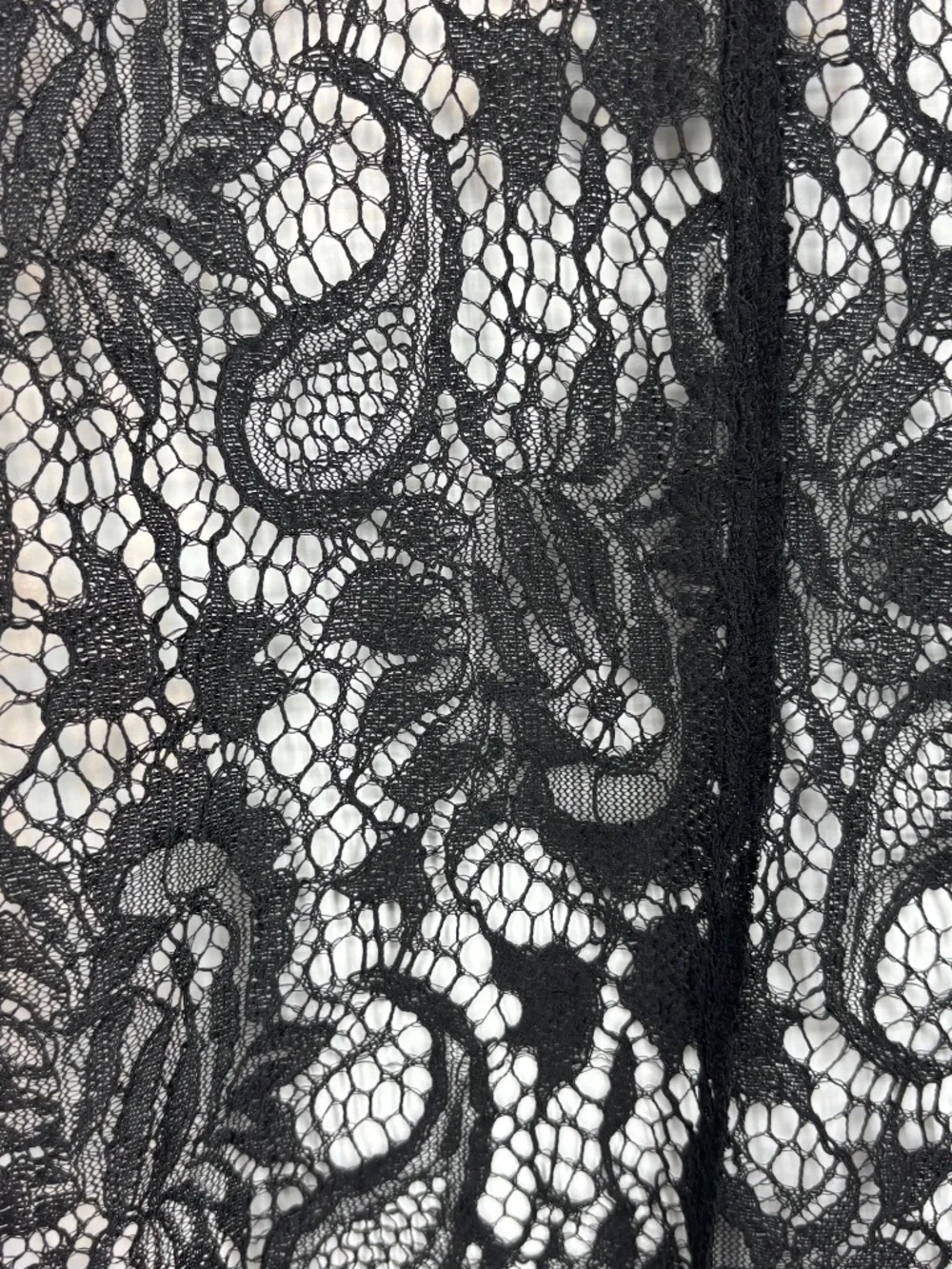 Womens XL 0XL Open Front Blazer Jacket Black Sheer Lace Shawl Collar Long Sleeve